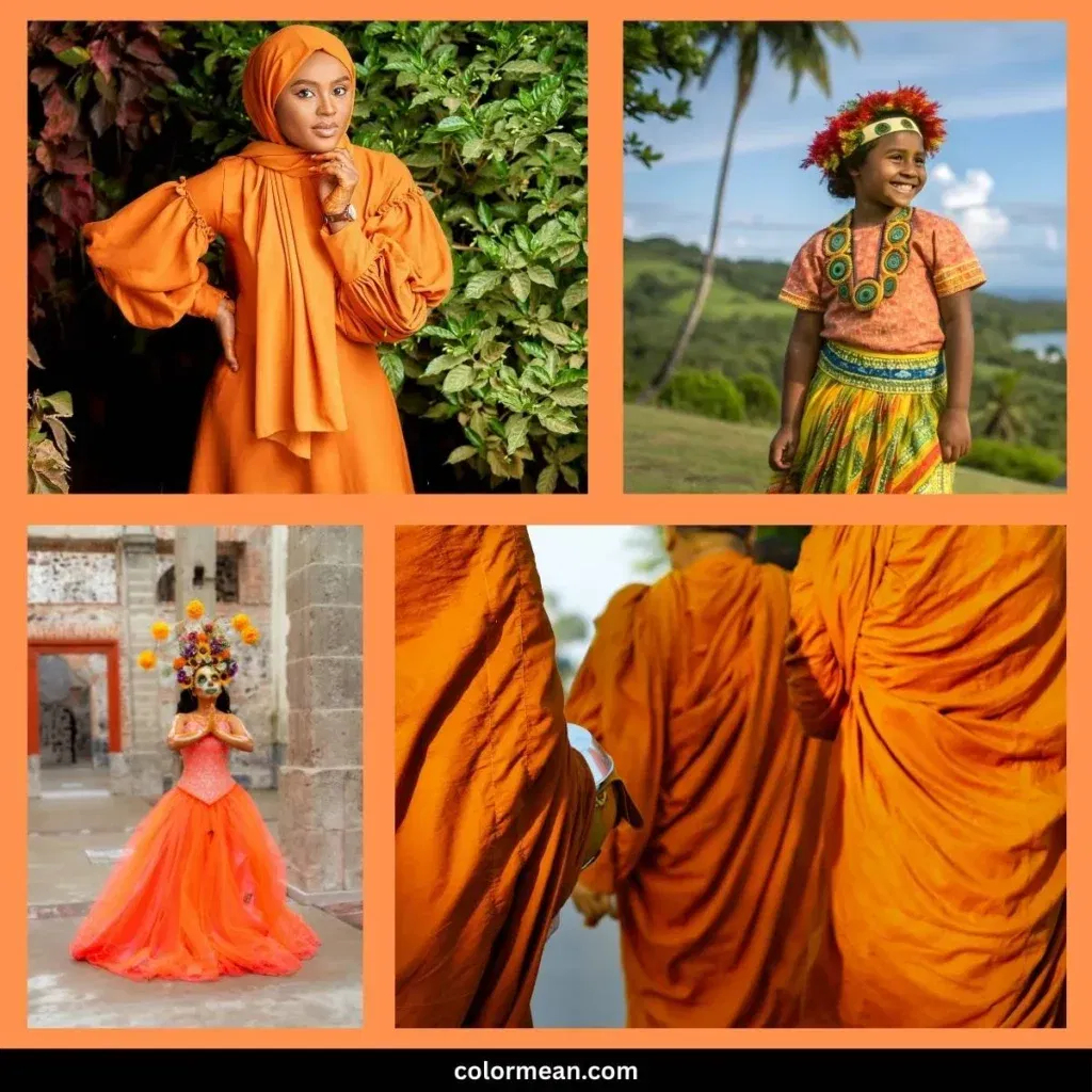 color orange in cultural and religious programs